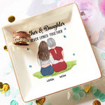 Mother And Daughter Forever Linked Together - Personalized Jewelry Dish