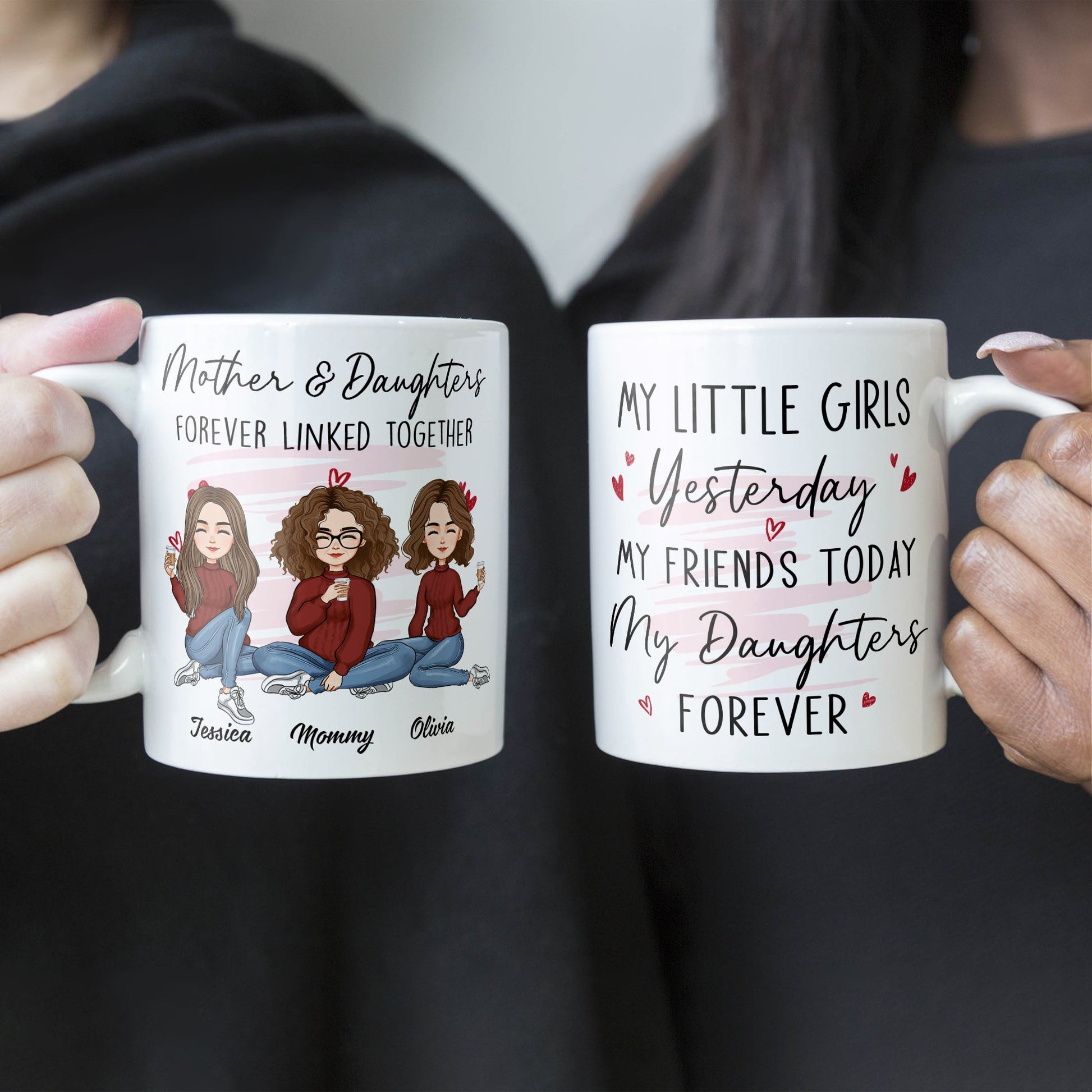 Mother And Daughter Forever Linked Together - Personalized Tumbler Cup –  Macorner