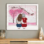 Mother And Daughter Forever Linked Together - Personalized Wood And Acrylic Wall Art