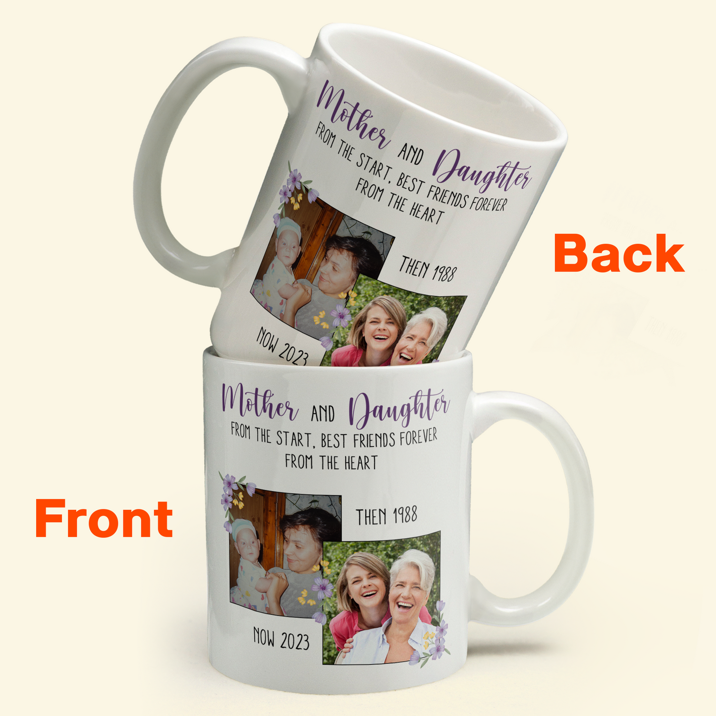 Mother And Daughter From The Start - Personalized Photo Mug