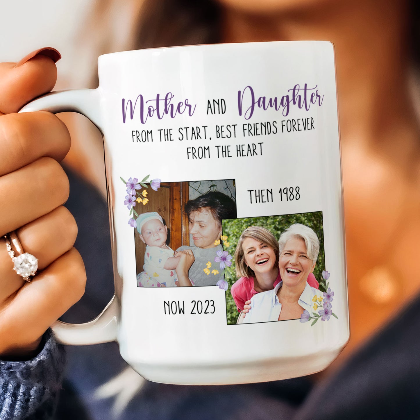 Mother And Daughter From The Start - Personalized Photo Mug