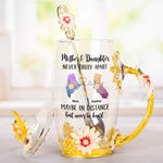 Mother And Daughter Never Truly Apart - Personalized Enamel Flower Tea Cup