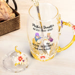 Mother And Daughter Never Truly Apart - Personalized Enamel Flower Tea Cup
