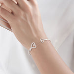 Mother And Daughter Will Always Be Connected By Heart - Personalized Heart Bracelet