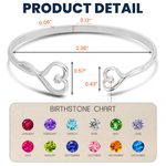 Mother And Daughter Will Always Be Connected By Heart - Personalized Heart Bracelet