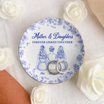 Mother And Daughters Forever Linked Together - Personalized Jewelry Dish