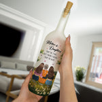 Mother And Daughters From The Start - Personalized Bottle Lamp