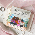 Mother And Daughters Never Truly Apart Mom Gift - Personalized Jewelry Dish