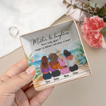 Mother And Daughters Never Truly Apart Mom Gift - Personalized Jewelry Dish