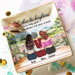 Mother And Daughters Never Truly Apart Mom Gift - Personalized Jewelry Dish