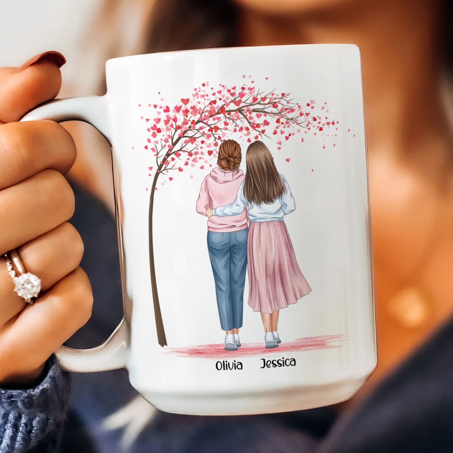 Mother And Daughters - Personalized Mug