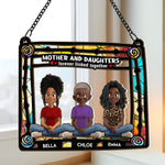 Mother And Her Children New Version - Personalized Window Hanging Suncatcher Ornament