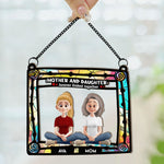 Mother And Her Children New Version - Personalized Window Hanging Suncatcher Ornament
