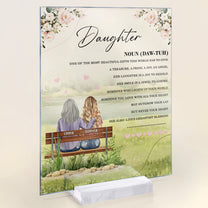 Mother Daughter Meaning Definition - Personalized Acrylic Plaque