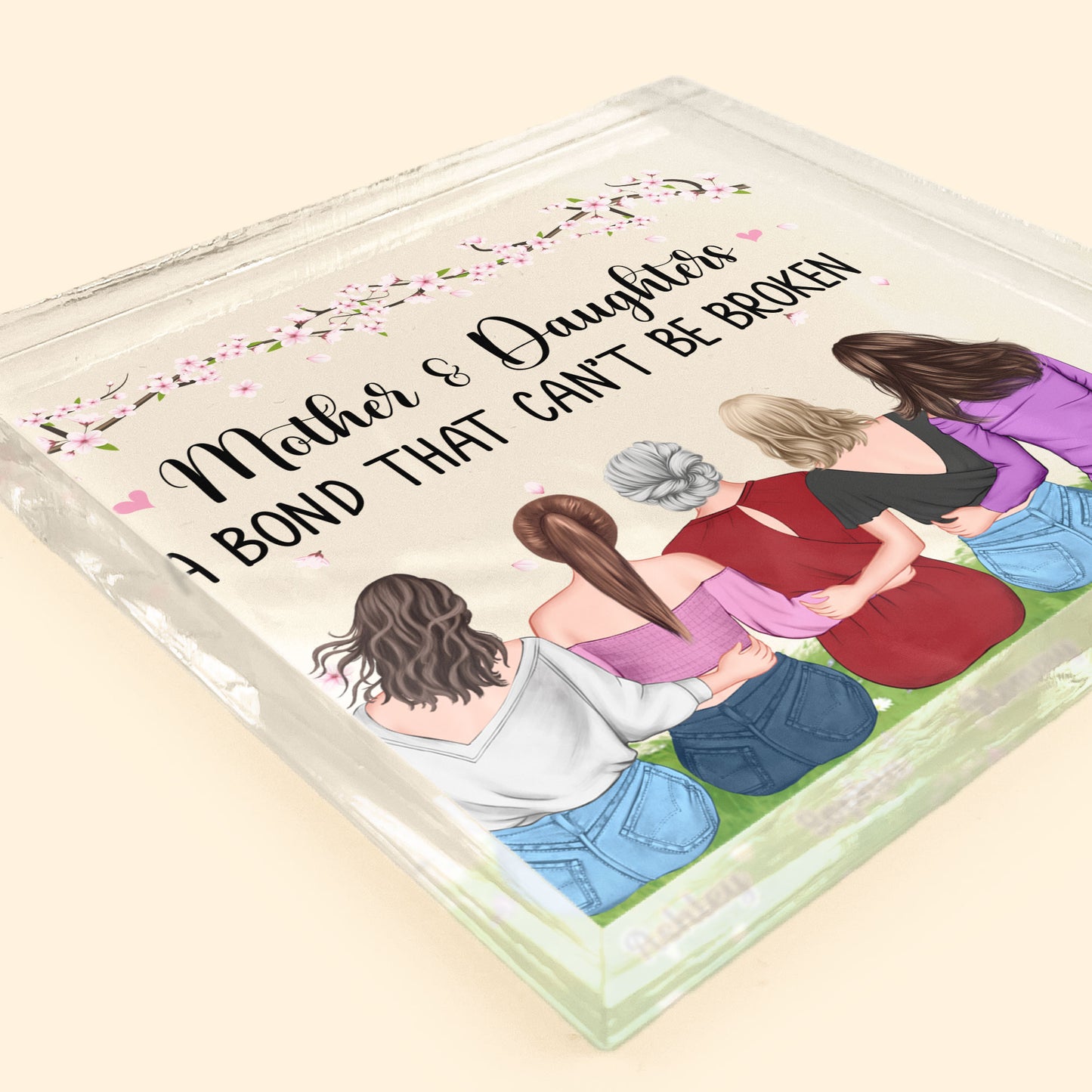 Mother Daughters A Bond That Can't Be Broken - Personalized Acrylic Plaque