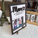 Mother Day Gift Everything I Am Is Because Of You - Personalized Wooden Plaque