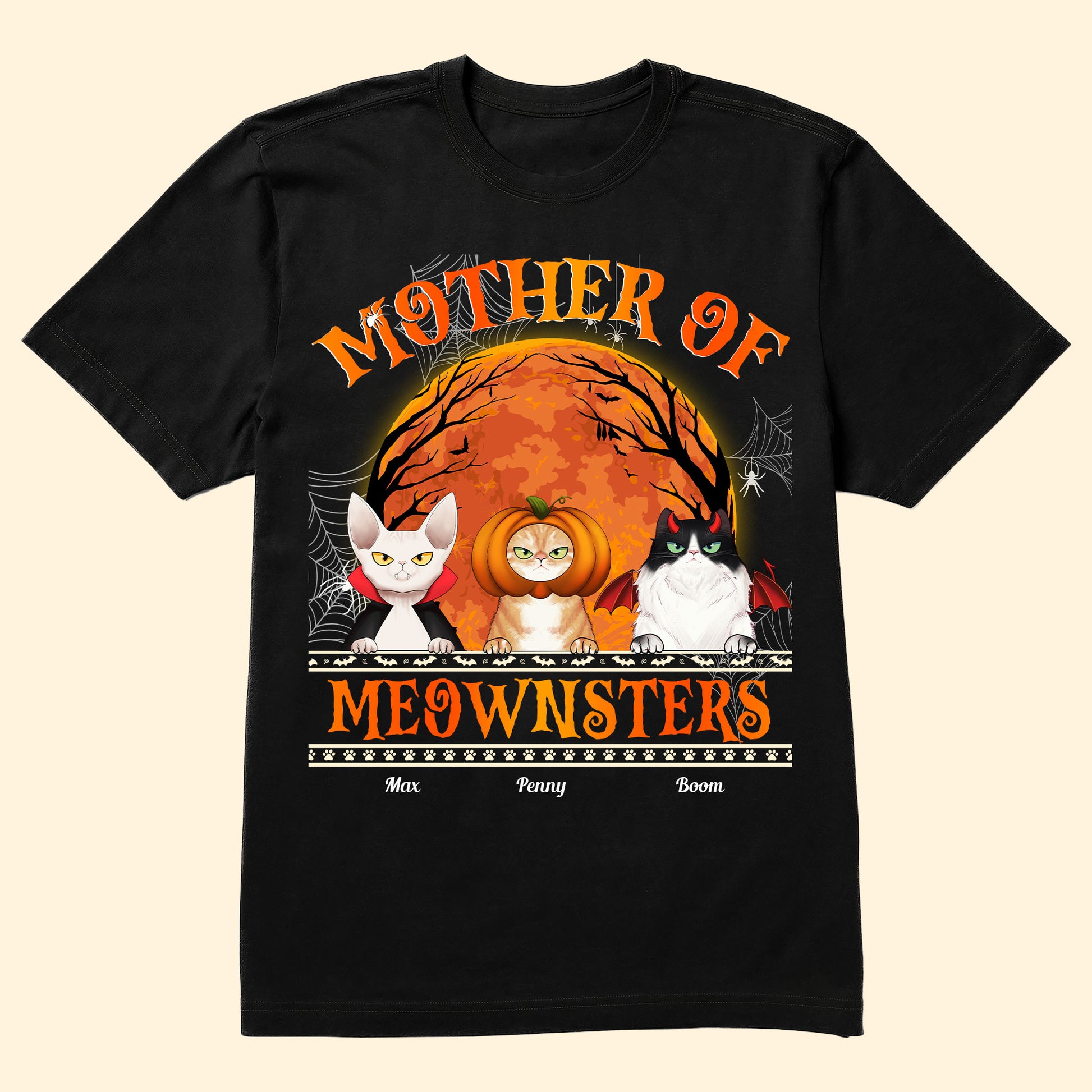 Mother Of Meownsters Halloween - Personalized Shirt