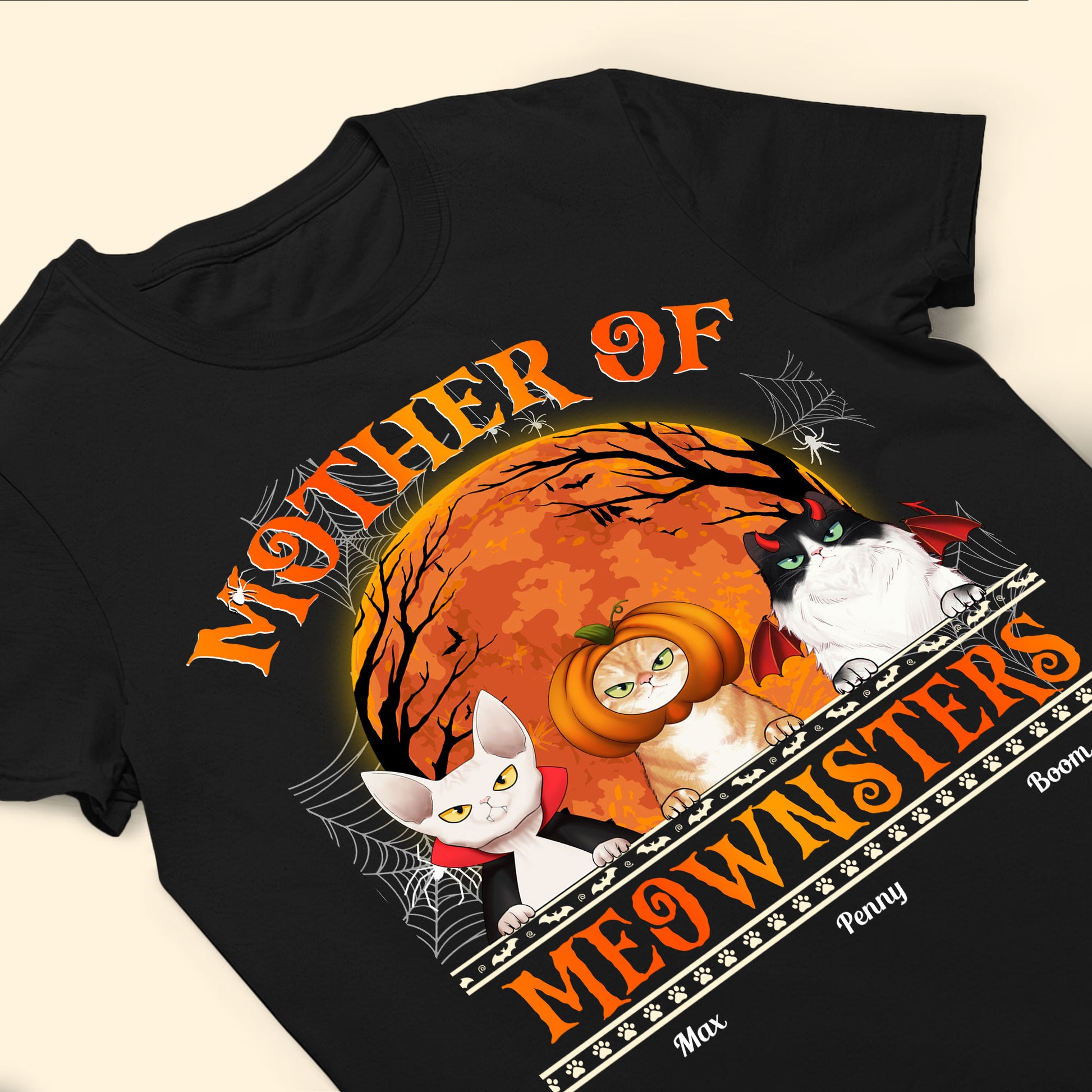 Mother Of Meownsters Halloween - Personalized Shirt