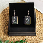 Mother Of Pearl Birthflower - Personalized Acrylic Earrings
