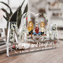 Mother & Children A Bond That Can't Be Broken - Personalized Mom Shaped Acrylic Plaque