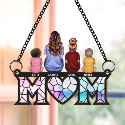 Mother & Children Bond - Personalized Window Hanging Suncatcher Ornament