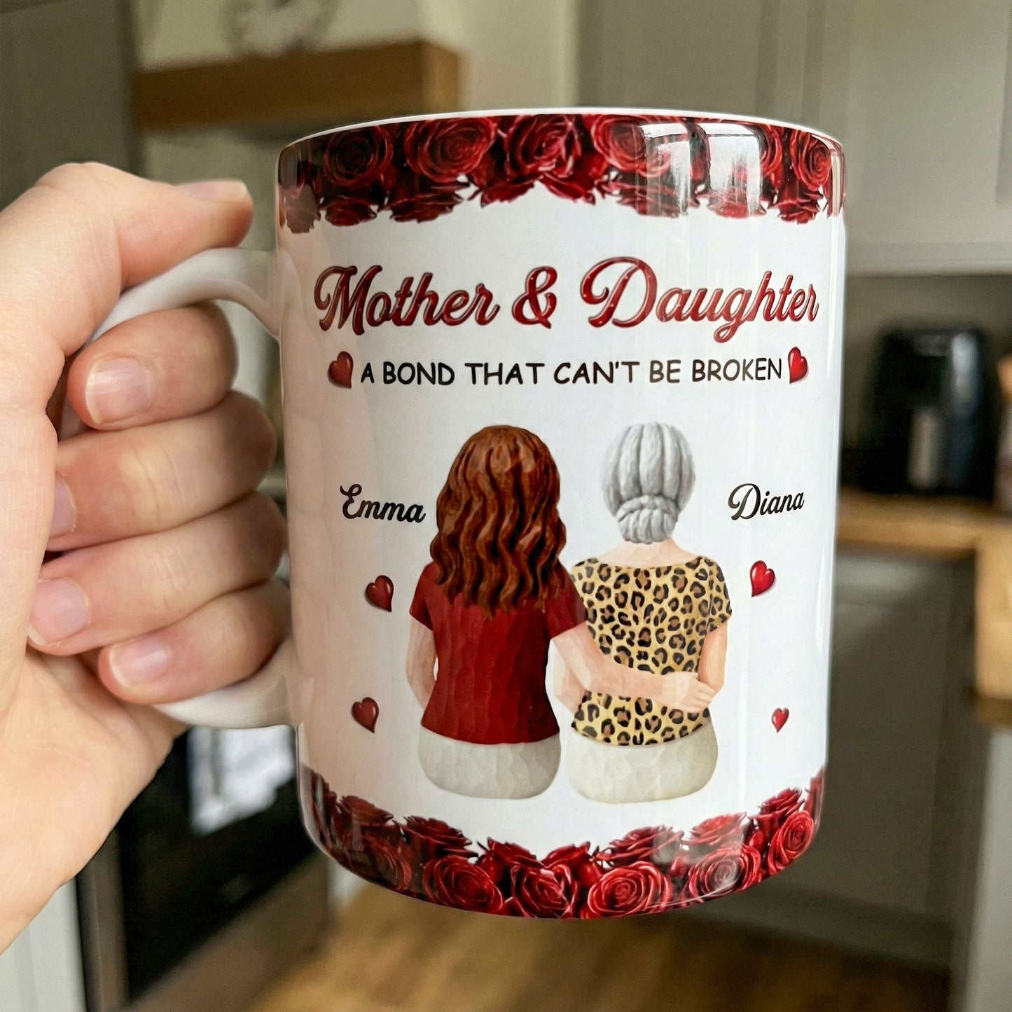 Mother & Daughter A Bond That Can't Be Broken New Version - Personalized Mug