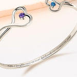 Mother & Daughter Best Friends Forever From The Heart - Personalized Heart Bracelet