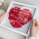 Mother & Daughter Forever Linked Together - Personalized Flower Shadow Box