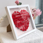 Mother & Daughter Forever Linked Together - Personalized Flower Shadow Box