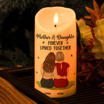 Mother & Daughter Forever Linked Together - Personalized LED Candle