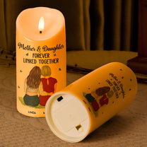 Mother & Daughter Forever Linked Together - Personalized LED Candle