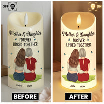 Mother & Daughter Forever Linked Together - Personalized LED Candle