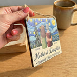 Mother & Daughter Forever Linked Together - Personalized Wood Sign