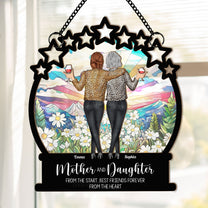 Mother & Daughter Gift - BFF From The Heart - Personalized Window Hanging Suncatcher Ornament