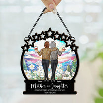 Mother & Daughter Gift - BFF From The Heart - Personalized Window Hanging Suncatcher Ornament