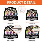 Mother & Daughter - Linked Together - Personalized Window Hanging Suncatcher Ornament
