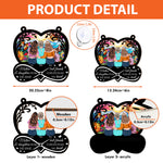 Mother & Daughters, Best Friends Forever From The Heart - Personalized Window Hanging Suncatcher Ornament