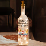 Mother & Daughters Best Friends Forever From The Heart - Personalized Bottle Lamp