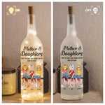 Mother & Daughters Best Friends Forever From The Heart - Personalized Bottle Lamp