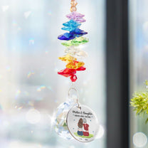 Mother & Daughters Forever Linked Together - Personalized Ball Prism Suncatcher
