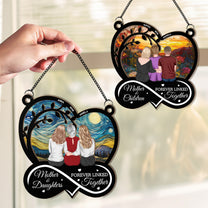 Mother & Daughters Forever Linked Together - Personalized Window Hanging Suncatcher Ornament