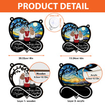 Mother & Daughters Forever Linked Together - Personalized Window Hanging Suncatcher Ornament