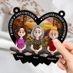 Mother & Daughters Forever Linked Together - Personalized Window Hanging Suncatcher Ornament