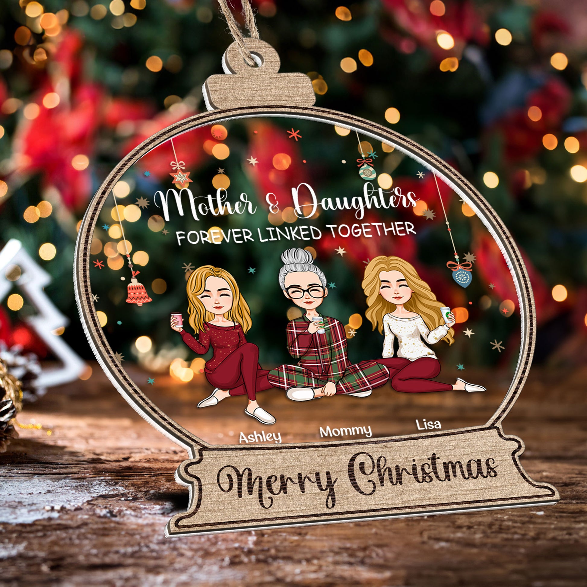 Gorgeous Christmas Ornaments Card for Mother