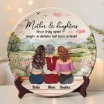 Mother & Daughters Never Truly Apart Mom Gifts - Personalized Ceramic Plate