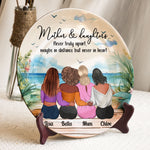 Mother & Daughters Never Truly Apart Mom Gifts - Personalized Ceramic Plate