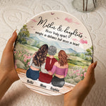 Mother & Daughters Never Truly Apart Mom Gifts - Personalized Ceramic Plate