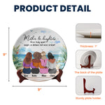 Mother & Daughters Never Truly Apart Mom Gifts - Personalized Ceramic Plate