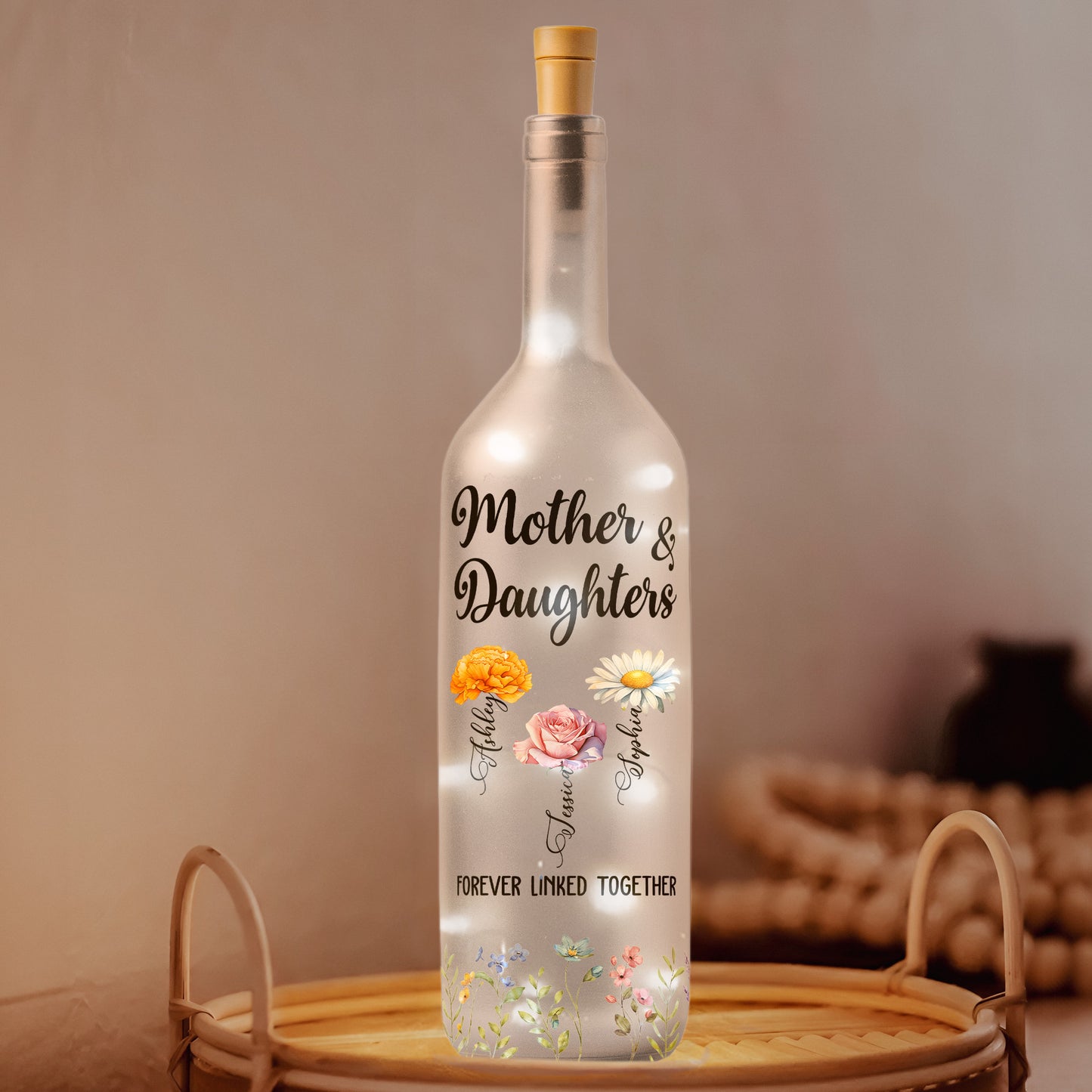 Mother-And-Daughter-Forever-Linked-Together-Custom-Birth-Flower-Personalized-Bottle-Lamp-1
