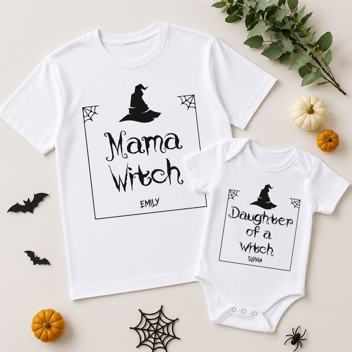 Mother-And-Daughter-Son-Matching-Outfits,-Baby-Halloween-Personalized-Shirt-3